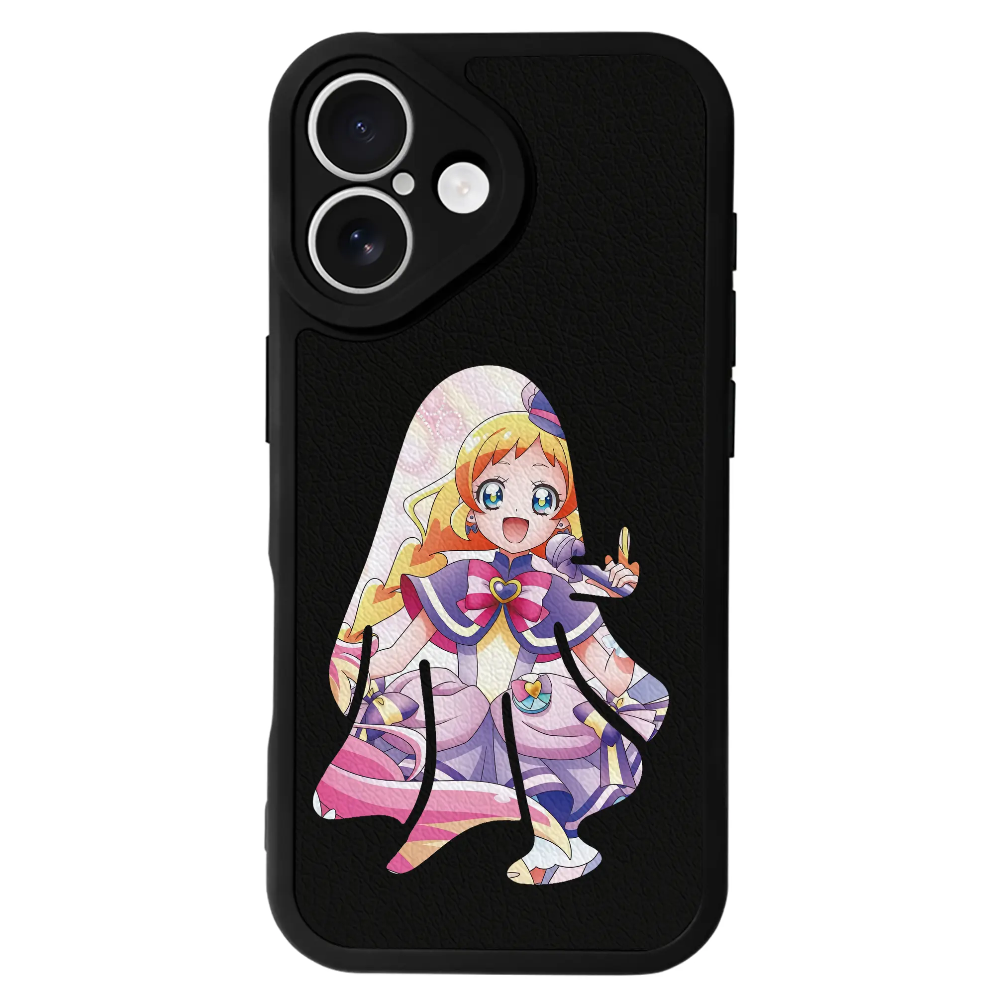 わんだふるぷりきゅあ グッズ 犬飼いろは - IPhone 16シリーズ対応 ・ シリコンスマホケース ・ レザー調 ・ 高精度フィット ・ 耐衝撃 ・ ワイヤレス充電対応 ・ 精密カット